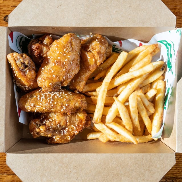 5 Wings + Fries.
