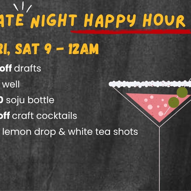 Late Night Happy Hour in Flower Mound, TX!