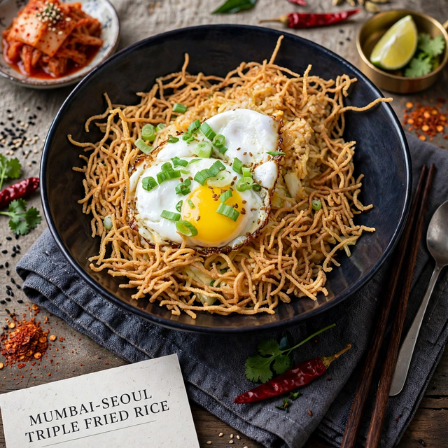 NEW!!! Mumbai-Seoul Triple Fried Rice.